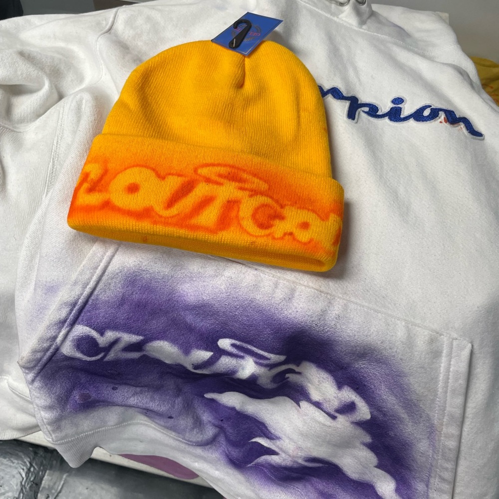 Custom beanies, tees, and hoodies!